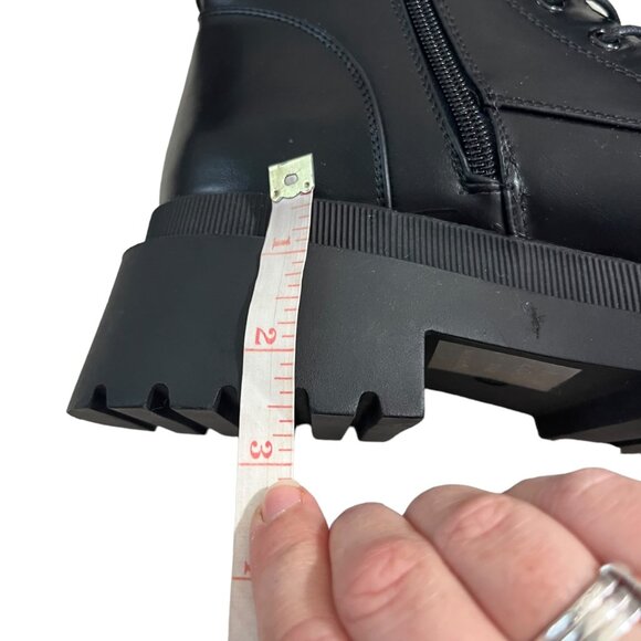 New Look combat boots chunky heel platform side zip sz 40 or US 9 - Picture 7 of 7